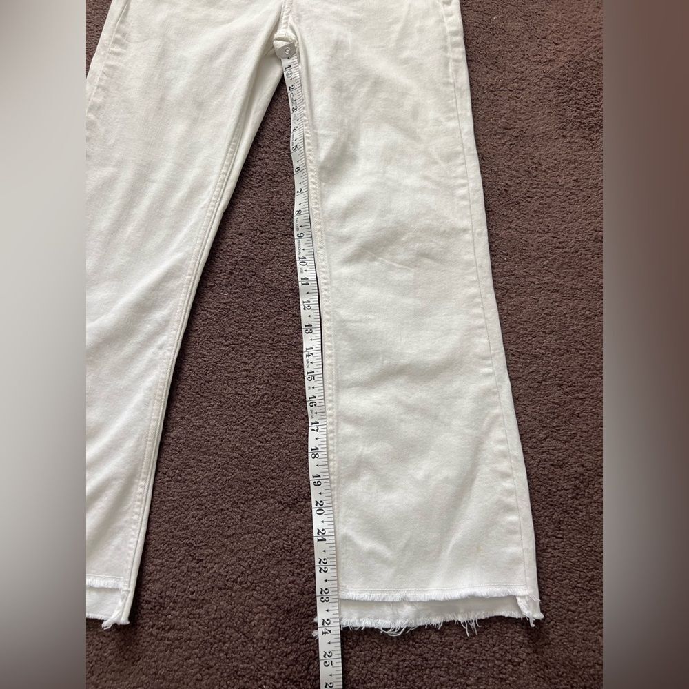 Zara High Waist Raw Hem Straight Leg - Picture 10 of 10